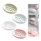 Maxbell Creative Soap Dish with Drain Hole Soap Holder for Hotel Toilet Bathroom Green