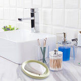 Maxbell Creative Soap Dish with Drain Hole Soap Holder for Hotel Toilet Bathroom Green