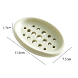 Maxbell Creative Soap Dish with Drain Hole Soap Holder for Hotel Toilet Bathroom Green