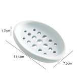 Maxbell Creative Soap Dish with Drain Hole Soap Holder for Hotel Toilet Bathroom Blue