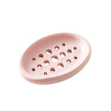 Maxbell Creative Soap Dish with Drain Hole Soap Holder for Hotel Toilet Bathroom Pink