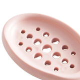 Maxbell Creative Soap Dish with Drain Hole Soap Holder for Hotel Toilet Bathroom Pink