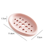 Maxbell Creative Soap Dish with Drain Hole Soap Holder for Hotel Toilet Bathroom Pink