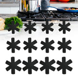 Maxbell 12 Pieces Worktop Saver Mat Divider Pads Table Pots and Pans Dividers Black