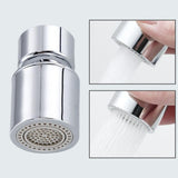 Maxbell Kitchen Faucet Aerator Water Saving Thick and Durable Convenient for Home 45 degree Silver