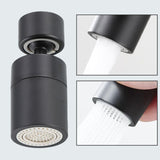 Maxbell Kitchen Faucet Aerator Water Saving Thick and Durable Convenient for Home 80 degree Black