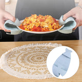 Maxbell Mini Oven Glove Cooking Pinch Mitts Heat Resistant Pot Holder Potholder Light Blue