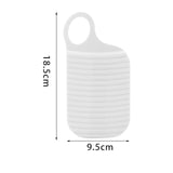 Maxbell Hand Washing Board with Handle Anti Slip PE for Laundry Tools Home Teens White