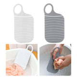 Maxbell Hand Washing Board with Handle Anti Slip PE for Laundry Tools Home Teens White