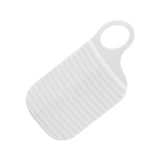 Maxbell Hand Washing Board with Handle Anti Slip PE for Laundry Tools Home Teens White