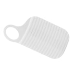 Maxbell Hand Washing Board with Handle Anti Slip PE for Laundry Tools Home Teens White