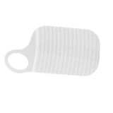 Maxbell Hand Washing Board with Handle Anti Slip PE for Laundry Tools Home Teens White