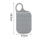 Maxbell Hand Washing Board with Handle Anti Slip PE for Laundry Tools Home Teens Gray