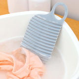 Maxbell Hand Washing Board with Handle Anti Slip PE for Laundry Tools Home Teens Gray