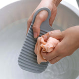 Maxbell Hand Washing Board with Handle Anti Slip PE for Laundry Tools Home Teens Gray