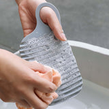 Maxbell Hand Washing Board with Handle Anti Slip PE for Laundry Tools Home Teens Gray
