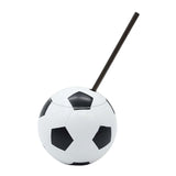 Maxbell Ball Shaped Cups Glass Bottle 450ml with Lid and Straw Durable Every Day Use Football