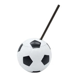 Maxbell Ball Shaped Cups Glass Bottle 450ml with Lid and Straw Durable Every Day Use Football