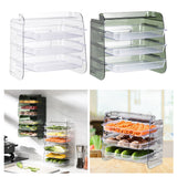 Maxbell Multi Layer Kitchen Storage Rack Vegetables Preparation Shelf for Party Clear