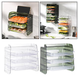 Maxbell Multi Layer Kitchen Storage Rack Vegetables Preparation Shelf for Party Clear