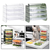 Maxbell Multi Layer Kitchen Storage Rack Vegetables Preparation Shelf for Party Clear