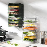 Maxbell Multi Layer Kitchen Storage Rack Vegetables Preparation Shelf for Party Clear