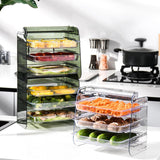 Maxbell Multi Layer Kitchen Storage Rack Vegetables Preparation Shelf for Party Clear
