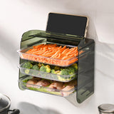 Maxbell Multi Layer Kitchen Storage Rack Vegetables Preparation Shelf for Party Clear