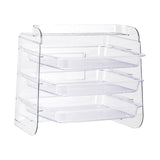 Maxbell Multi Layer Kitchen Storage Rack Vegetables Preparation Shelf for Party Clear