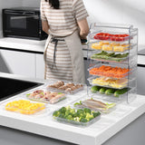 Maxbell Multi Layer Kitchen Storage Rack Vegetables Preparation Shelf for Party Clear