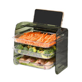 Maxbell Multi Layer Kitchen Storage Rack Vegetables Preparation Shelf for Party Clear