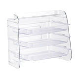Maxbell Multi Layer Kitchen Storage Rack Vegetables Preparation Shelf for Party Clear