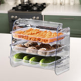 Maxbell Multi Layer Kitchen Storage Rack Vegetables Preparation Shelf for Party Clear