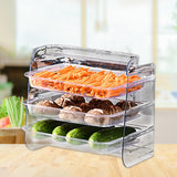 Maxbell Multi Layer Kitchen Storage Rack Vegetables Preparation Shelf for Party Clear