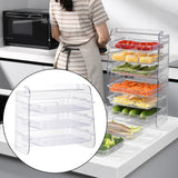 Maxbell Multi Layer Kitchen Storage Rack Vegetables Preparation Shelf for Party Clear