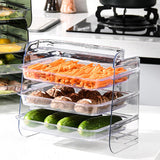 Maxbell Multi Layer Kitchen Storage Rack Vegetables Preparation Shelf for Party Clear