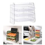 Maxbell Multi Layer Kitchen Storage Rack Vegetables Preparation Shelf for Party Clear