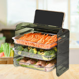 Maxbell Multi Layer Kitchen Storage Rack Vegetables Preparation Shelf for Party Green