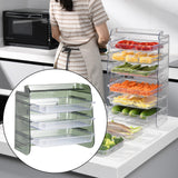 Maxbell Multi Layer Kitchen Storage Rack Vegetables Preparation Shelf for Party Green