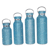 Maxbell Portable Diamond Vacuum Cup 750ml/25oz Bling Rhinestones Diamond Kettle Blue