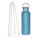 Maxbell Portable Diamond Vacuum Cup 750ml/25oz Bling Rhinestones Diamond Kettle Blue