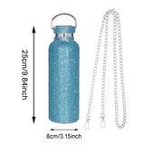 Maxbell Portable Diamond Vacuum Cup 750ml/25oz Bling Rhinestones Diamond Kettle Blue
