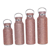 Maxbell Portable Diamond Vacuum Cup 750ml/25oz Bling Rhinestones Diamond Kettle Rose Gold