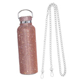 Maxbell Portable Diamond Vacuum Cup 750ml/25oz Bling Rhinestones Diamond Kettle Rose Gold