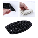 Maxbell Portable Double Sided Suction Cups for Bathroom Toothpaste Handwashing Fluid black oval