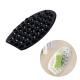 Maxbell Portable Double Sided Suction Cups for Bathroom Toothpaste Handwashing Fluid black oval