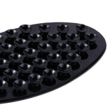 Maxbell Portable Double Sided Suction Cups for Bathroom Toothpaste Handwashing Fluid black oval