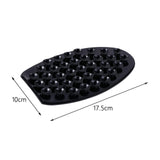 Maxbell Portable Double Sided Suction Cups for Bathroom Toothpaste Handwashing Fluid black oval