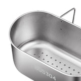 Maxbell Multipurpose Drain Basket Kitchen Supplies for Vegetable Brush Leftover Silver Big