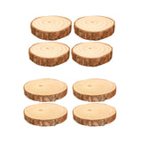 Maxbell 4Pcs Natural Wood Slices Round Polished for Crafts Holiday Table Centerpiece 10cmx10cmx2cm